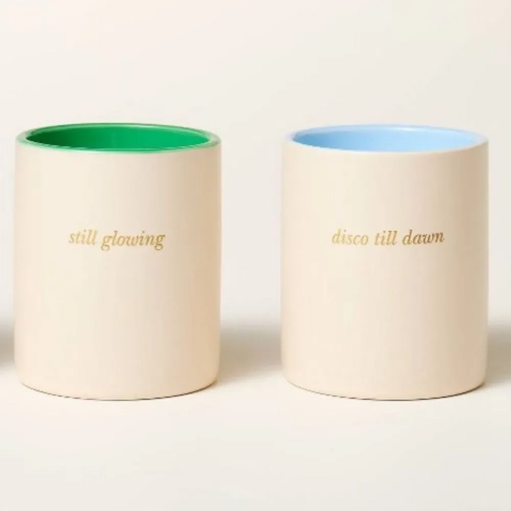 kate spade x Target Cream Multi 3 Count Ceramic Indoor Jar Candle Gift Set